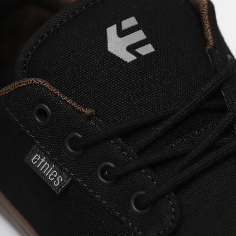 Etnies أحذية إيتنيز جيمسون 2 الإيكولوجية المستدامة بأسلوب التزلج، نعل معزز، شعور مبطن، أحذية رياضية يومية، نباتية باللون الأسود/الفحم/الرملي - Image 4